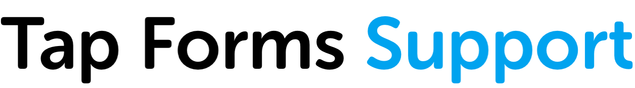 Tap Forms Support text image