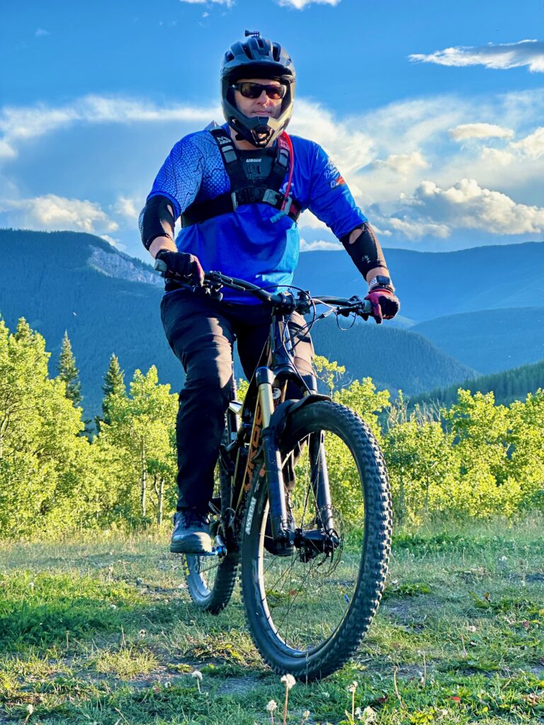 Brendan on a mountain bike
